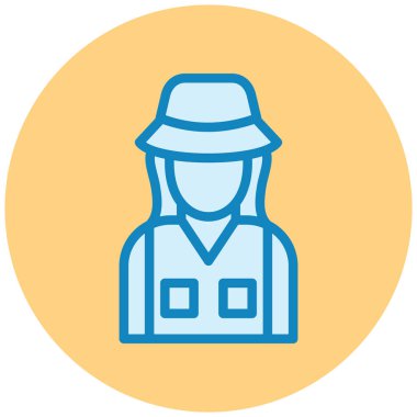 Çiftçi. Web simgesi basit illüstrasyon