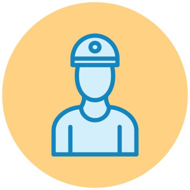 Bir polis memuru simgesinin vektör çizimi