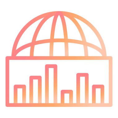 Ekonomik Diplomasi Modern ikon vektör çizimi 