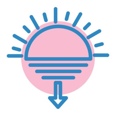 Güneş. Web simgesi basit illüstrasyon