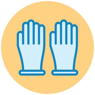 Eldiven. Web simgesi basit illüstrasyon