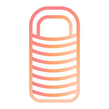 Uyku tulumu. Web simgesi basit illüstrasyon 