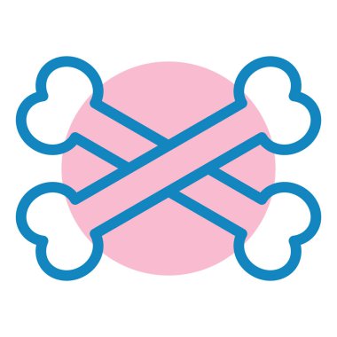 Kemikler. Web simgesi basit illüstrasyon