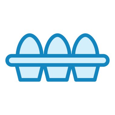 Yumurta ikonu vektörü. Yumurta sepeti işareti. izole edilmiş sınır sembolü çizimi