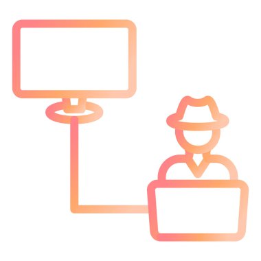 Soygun modern ikon vektör illüstrasyonu 