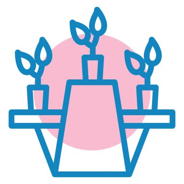 bitki vektör simgesi modern basit tasarım