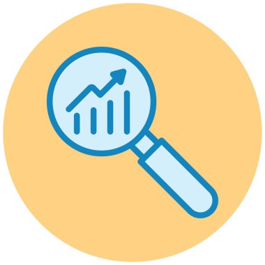 Analizler. Web simgesi basit illüstrasyon