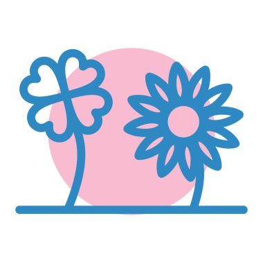 Çiçekler. Web simgesi basit illüstrasyon