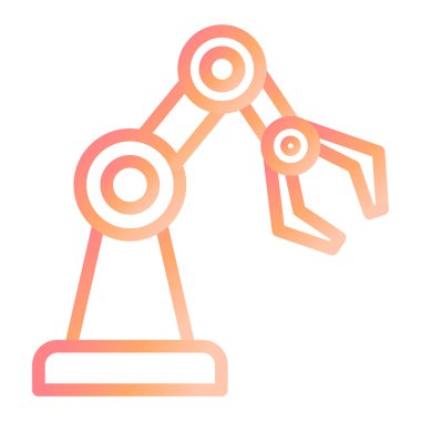 Robotik kol. Web simgesi basit illüstrasyon 