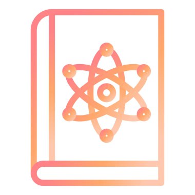 Fizik Kitabı modern ikon vektör illüstrasyonu 