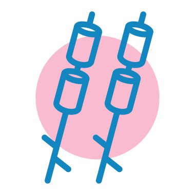 Şiş simge vektör illüstrasyonu