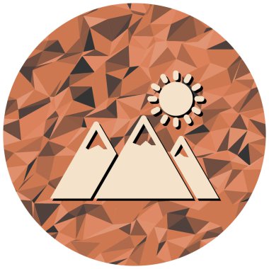 Bir dağ manzarasının vektör çizimi