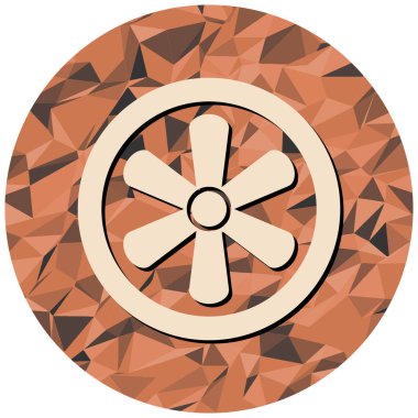 Dairesel bir simgenin vektör illüstrasyonu