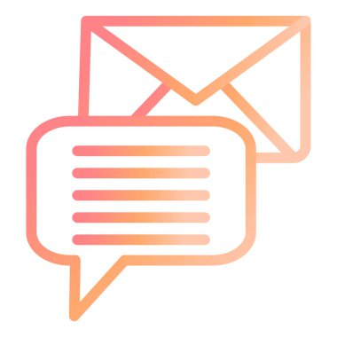 Mesaj var. Web simgesi basit illüstrasyon 