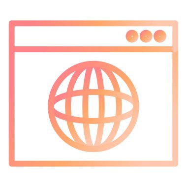 Web Tarayıcı modern simge vektör illüstrasyonu 