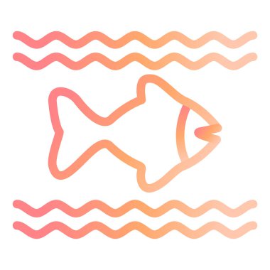 balık simgesi vektör illüstrasyonu