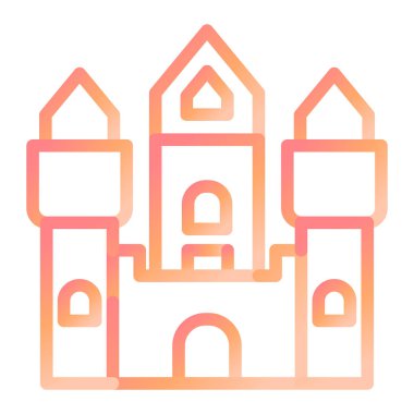 Bina. Web simgesi basit illüstrasyon