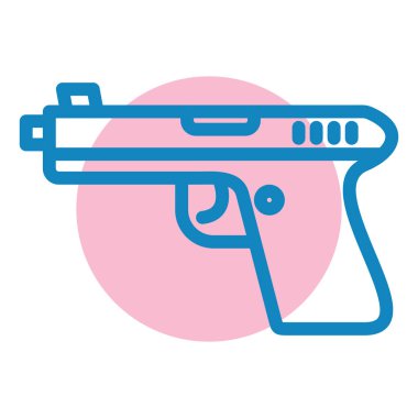 Silah. Web simgesi basit illüstrasyon