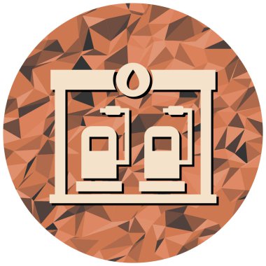 Benzin istasyonunun vektör illüstrasyonu 