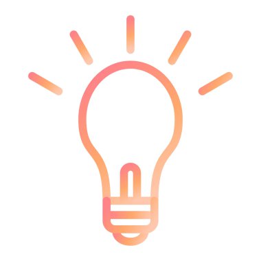 ampul simgesi, vektör illüstrasyonu