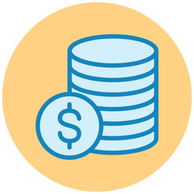 Dolar Sikkeleri. Basit illüstrasyon