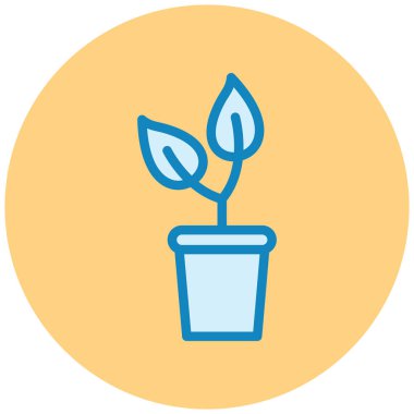 Bitki. Web simgesi basit illüstrasyon