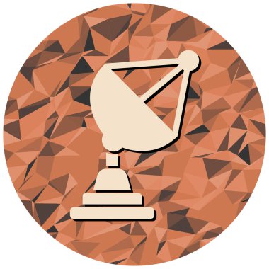 uydu anten simgesi. Web için radyo topu vektör simgelerinin düz çizimi