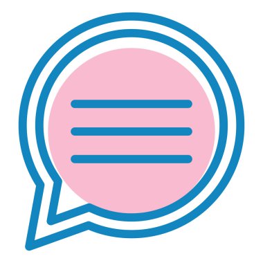 Sohbet kabarcığı vektör illüstrasyonu