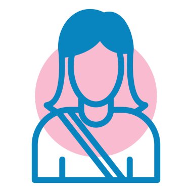 Kadın. Web simgesi basit illüstrasyon