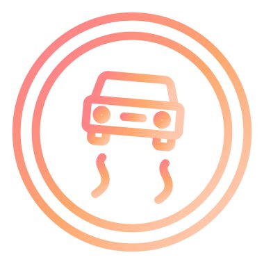 Kaygan Yol modern simge vektör illüstrasyonuName 