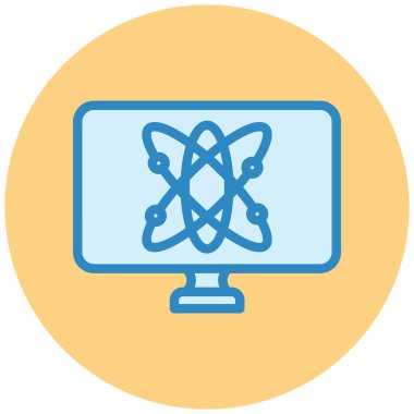 Web, vektör illüstrasyonu için bilim ve teknoloji simgesi