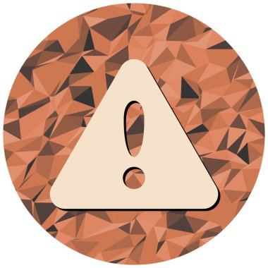 Ünlem işareti simgesi. Web için uyarı sembolü simgelerinin düz çizimi