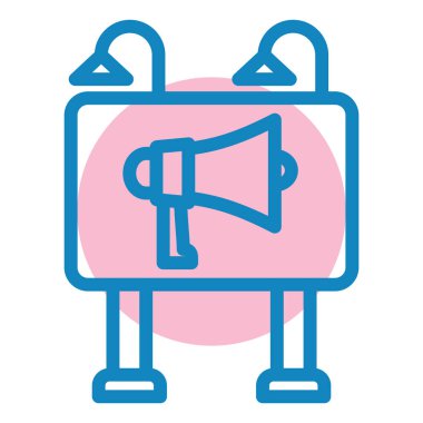 pazarlama simgesi, vektör illüstrasyonu basit tasarım