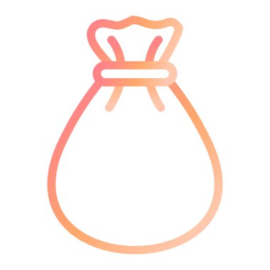 Para çantası ikonu. Web için çuval vektör simgelerinin basit çizimi