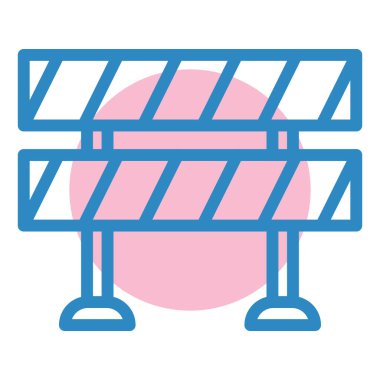 Bariyer. Web simgesi basit illüstrasyon