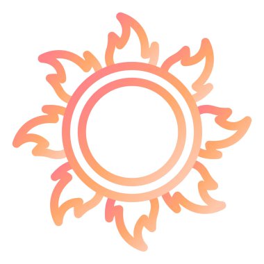 Ateş Çemberi modern ikon vektör çizimi 