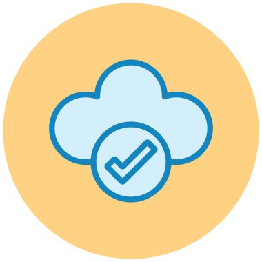 Bulut. Web simgesi basit illüstrasyon