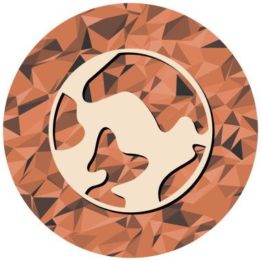 dünya simgesi, vektör illüstrasyonu basit tasarım