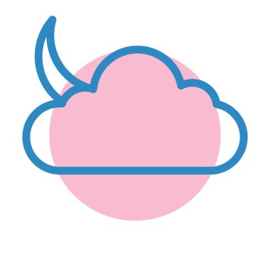 Bulut. Web simgesi basit illüstrasyon