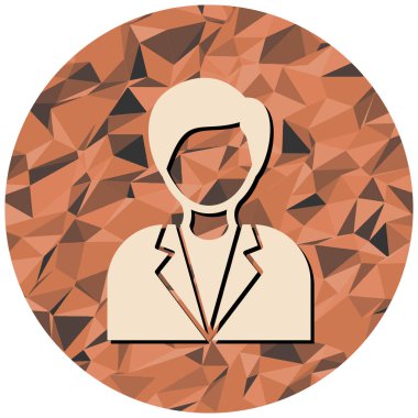 Avatar kadın ikonu. Web tasarımı için kadın vektör simgelerinin düz çizimi