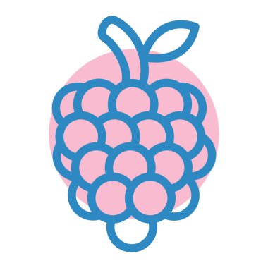 Üzüm. Web simgesi basit illüstrasyon