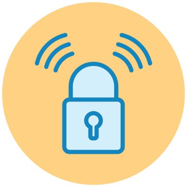 Kilit. Web simgesi basit illüstrasyon