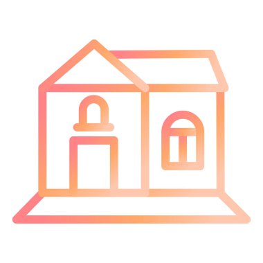 Çiftlik evi. Web simgesi basit illüstrasyon 