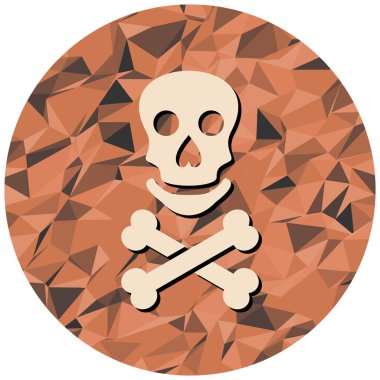 kafatası kemikli, vektör illüstrasyonu