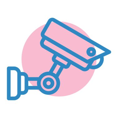 Güvenlik kamerası simgesi vektör illüstrasyonu