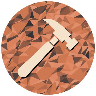 Çekiç simgesi. Web için balta vektör simgelerinin düz çizimi