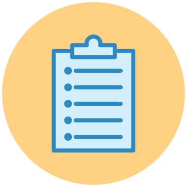 Kontrol listesi. Web simgesi basit tasarım