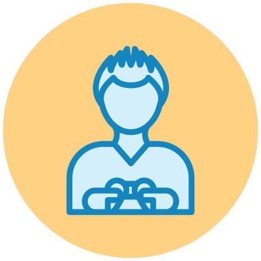 Taçlı bir adam. Basit tasarım