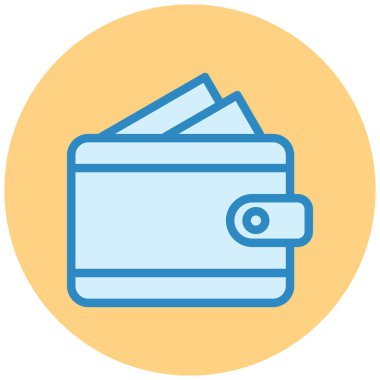 Cüzdan. Web simgesi basit tasarım