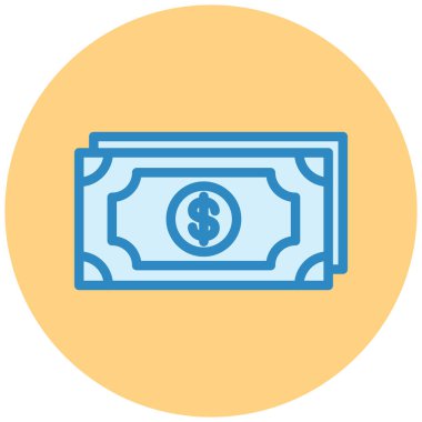 Dolar. Web simgesi basit illüstrasyon